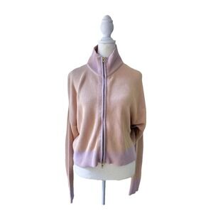 Valentine Witmeur‎ Lab Women's One Size Pastel Colorblock Y2K Modern Zip Sweater